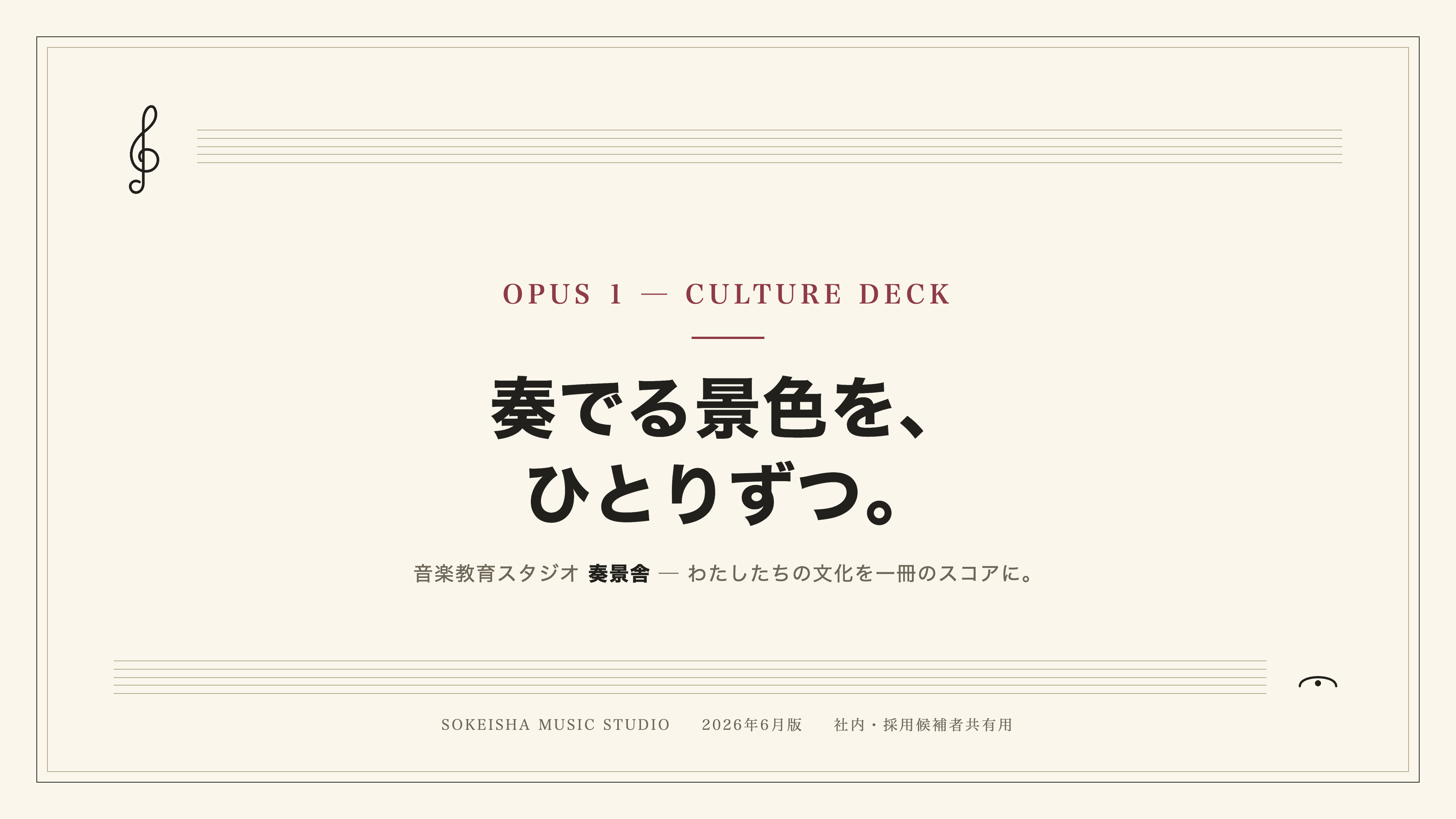 Sheet Music Score — 楽譜スコアデッキ - Slide 1